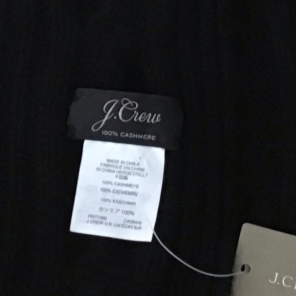 NEW J. Crew cashmere black scarf - Picture 6 of 6